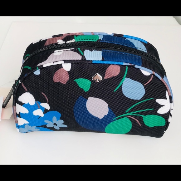 Kate Spade Jae Bold Blooms Dome Cosmetic Bag Med - Picture 4 of 10